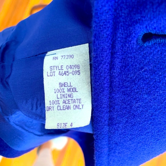 Bright blue wool jacket - Picture 3 of 3